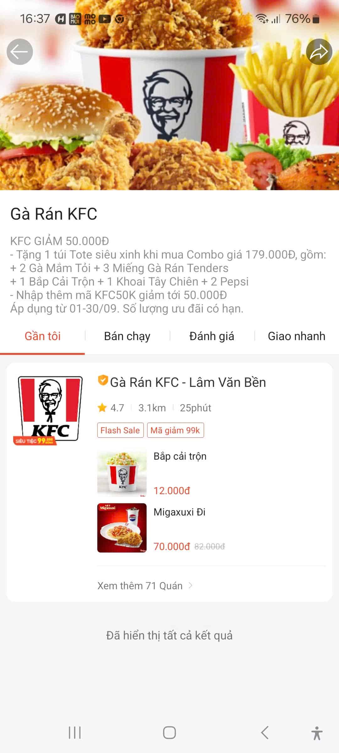 Thức ăn nhanh KFC với mã giảm giá, các ưu đãi hấp dẫn, mã giảm giá và combo giảm giá đặc biệt, phù hợp cho các khách hàng muốn tiết kiệm mua thức ăn nhanh và gà rán mới nhất.