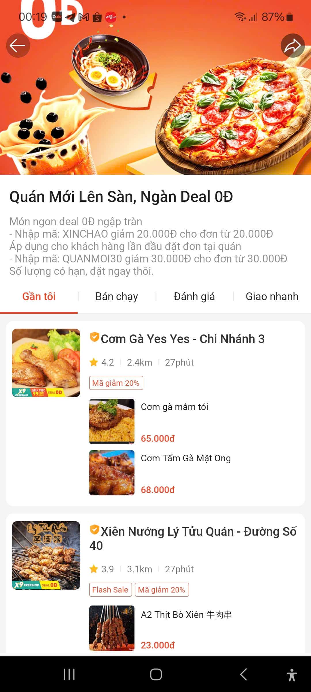 Lượng mã giảm giá nhà hàng, quán ăn, thực phẩm trên Trùm giảm giá giúp bạn tiết kiệm lớn khi đặt đồ ăn online. Cập nhật mã giảm giá mới nhất, khuyến mãi hấp dẫn cho các quán ăn nổi bật tại địa phương.