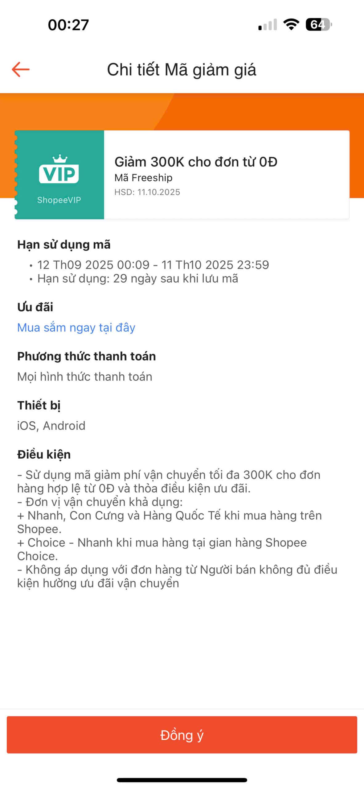 Giảm giá mã miễn phí vận chuyển Shopee VIP, mã giảm 300K, mã miễn phí ship đơn từ 0Đ, ưu đãi mua sắm, thanh toán đa dạng, áp dụng cho iOS và Android, điều kiện sử dụng mã giảm giá Shopee.