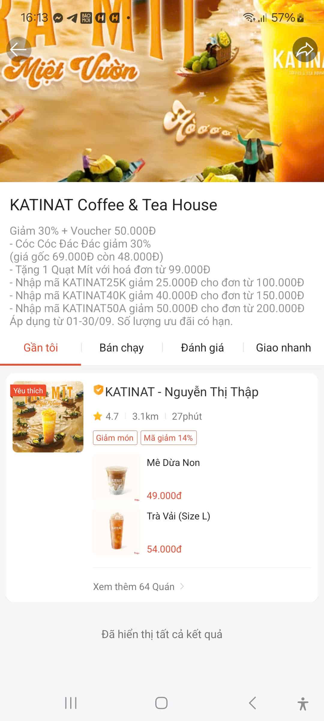 Ưu đãi giảm giá cà phê, trà sữa và mã giảm giá tại KATINAT Coffee & Tea House, tổng hợp các mã giảm giá, voucher, khuyến mãi đặc biệt, giúp tiết kiệm chi phí khi thưởng thức đồ uống yêu thích.
