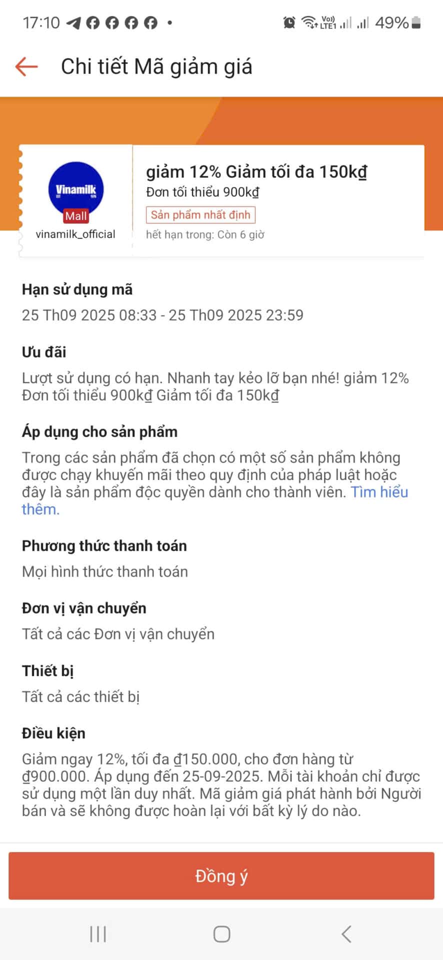 Giảm giá mã khuyến mãi, mã giảm giá Vinamilk 12% tối đa 150.000đ cho đơn hàng từ 900.000đ, cập nhật mới nhất trên trumgiamgia.com.