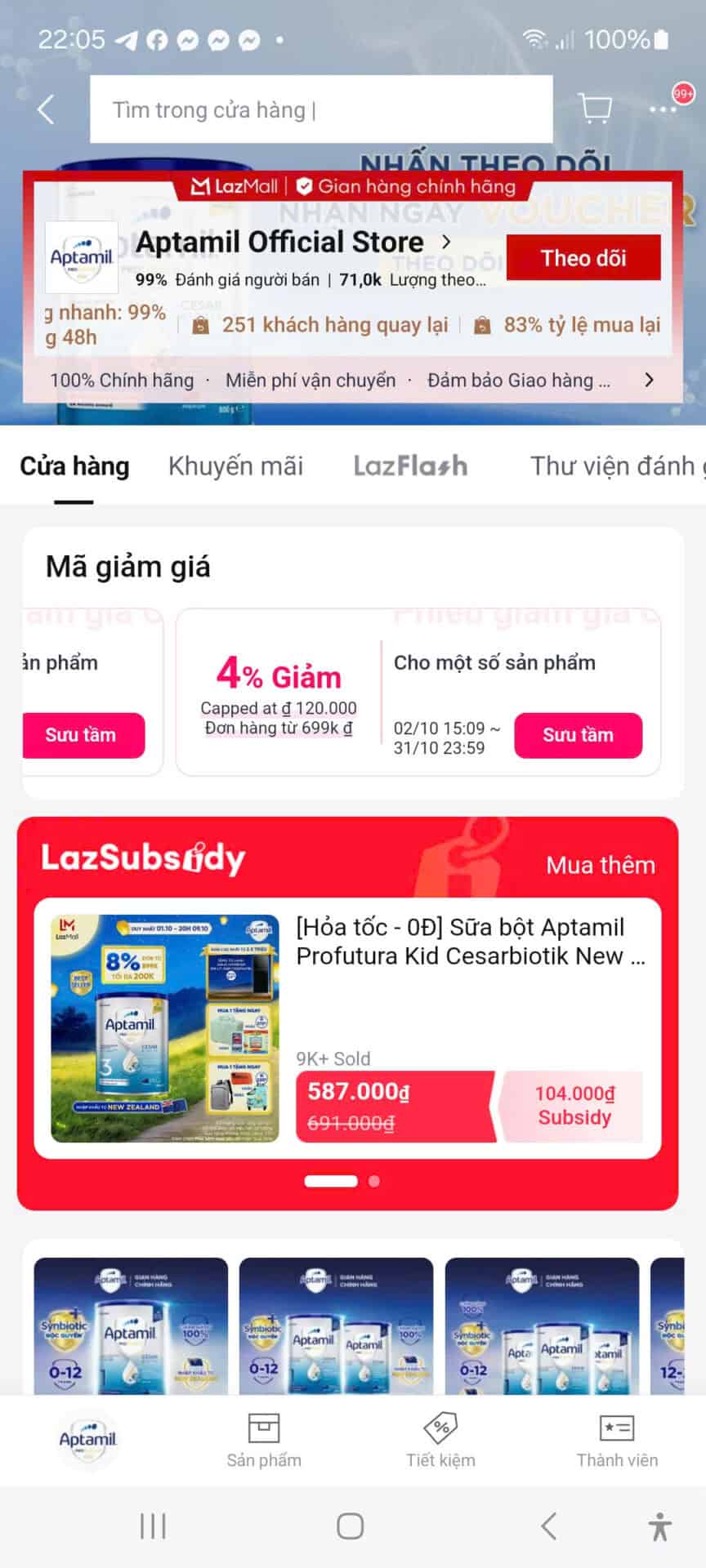 Aptamil giảm giá, mã giảm giá, coupon giảm giá, khuyến mãi Aptamil, giảm giá sữa Aptamil, ưu đãi cho sản phẩm Aptamil, mã giảm giá dành cho sữa Aptamil, khuyến mãi sữa Aptamil trên trang Trùm giảm giá.