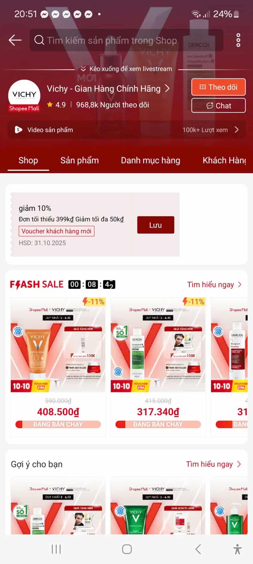 Vichy chính hãng giảm giá, mã giảm giá, voucher mua hàng tiết kiệm, siêu sale độc quyền trên Trùm giảm giá.