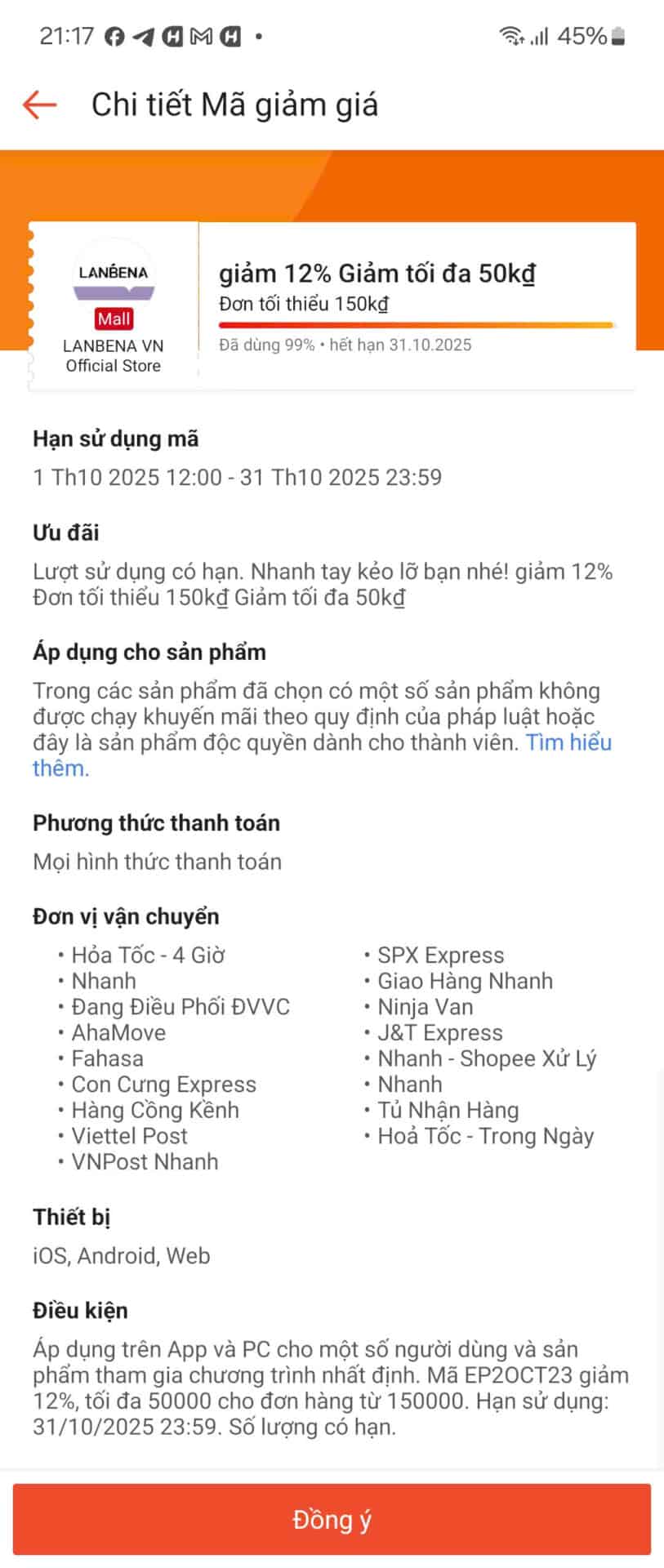 Giảm giá mã giảm giá, mã giảm 12% cho các sản phẩm, giảm tối đa 50k đồng tại Trùm giảm giá, danh sách mã khuyến mãi hấp dẫn, cập nhật liên tục các ưu đãi giảm giá từ các cửa hàng và dịch vụ trên trang web.