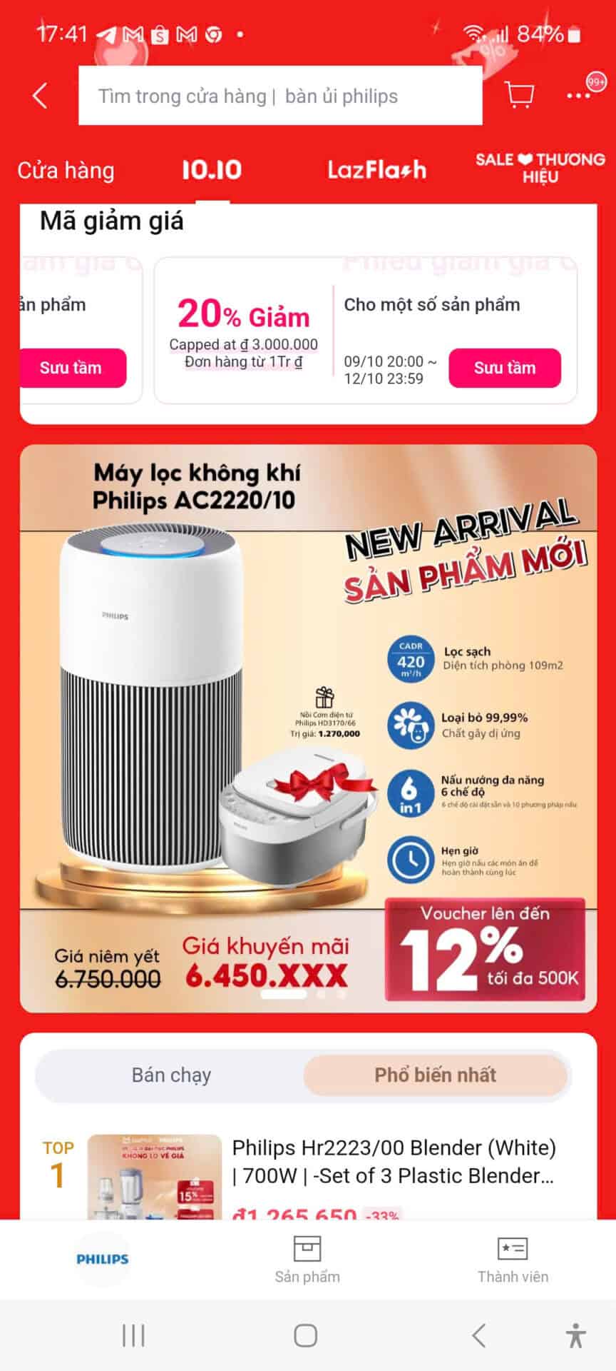 - Mã giảm giá khuyến mãi giảm giá lên đến 20% cho sản phẩm điện tử, gia dụng với mã coupon tại Trùm giảm giá.