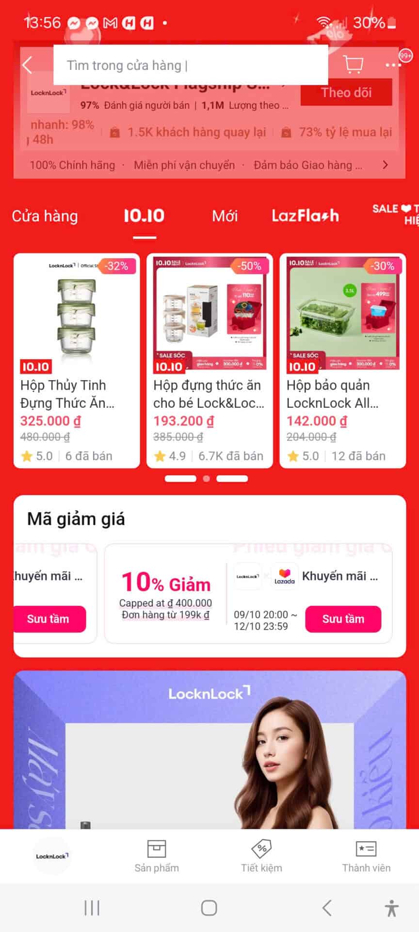 Hợp Thủy Tinh Đựng Thức Ăn, hộp đựng thực phẩm Lock&Lock giá rẻ chính hãng, bộ hộp bảo quản thực phẩm Lock&Lock, giảm giá 32%.