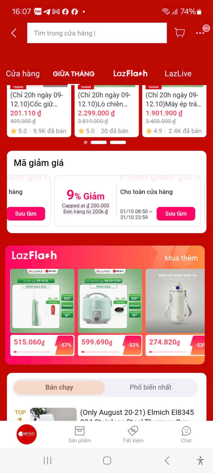 Xả kho mã giảm giá, mã giảm giá LazFlash, mã giảm giá siêu tiết kiệm, tổng hợp mã giảm giá Trùm giảm giá, khuyến mãi hấp dẫn ngày lễ, giảm giá lớn shop online, mã giảm giá giảm đến 53%, ưu đãi mã giảm giá Lazada, săn mã giảm giá cho các sản phẩm gia dụng, giảm giá các mặt hàng bán chạy nhất lượt truy cập.