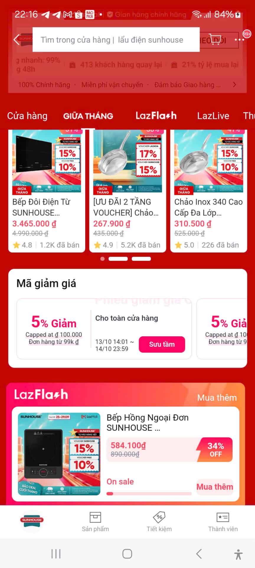 Bếp Điện Tử SUNHOUSE giảm giá 15% - Mã giảm giá, mã khuyến mãi, ưu đãi hot nhất 2023.