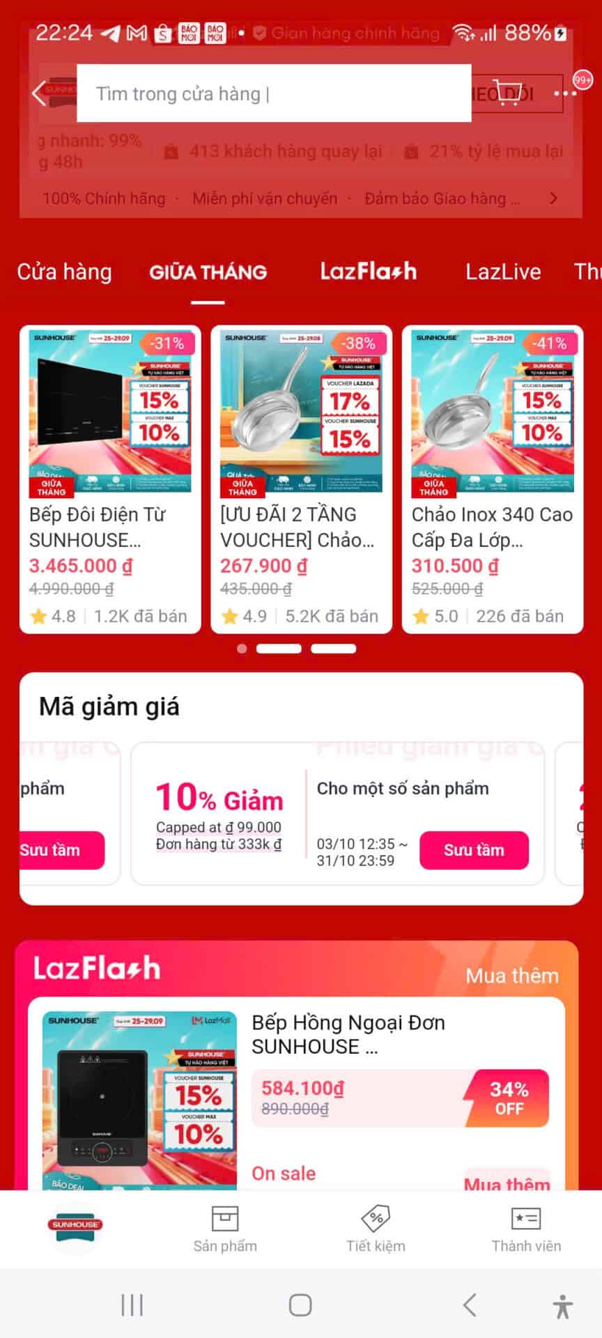 Bảng giá mã giảm giá, ưu đãi giảm giá hấp dẫn từ Trùm giảm giá, tổng hợp mã giảm giá Lazada, Sunhouse, thưởng thức ưu đãi độc quyền, tiết kiệm lớn cho mua sắm trực tuyến an toàn, nhanh chóng.