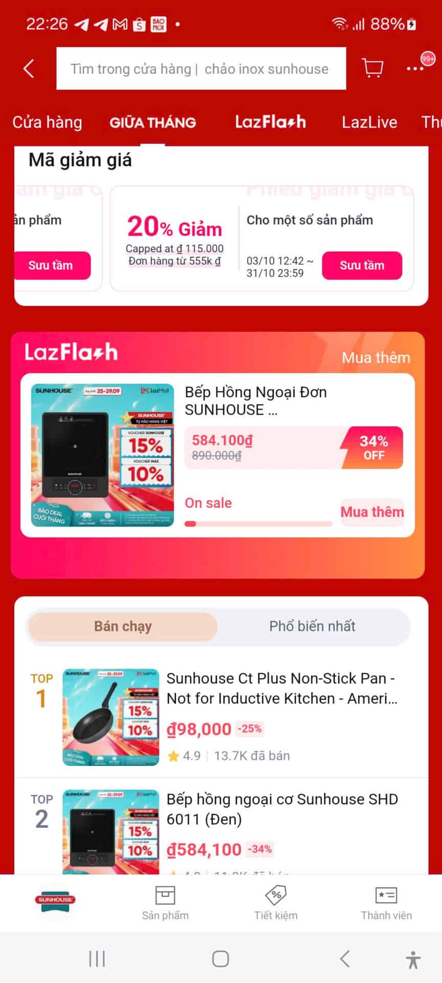 Bộ sưu tập mã giảm giá, coupon khuyến mãi LazFlash và các mã giảm giá nội dung siêu hấp dẫn tại Trùm giảm giá.