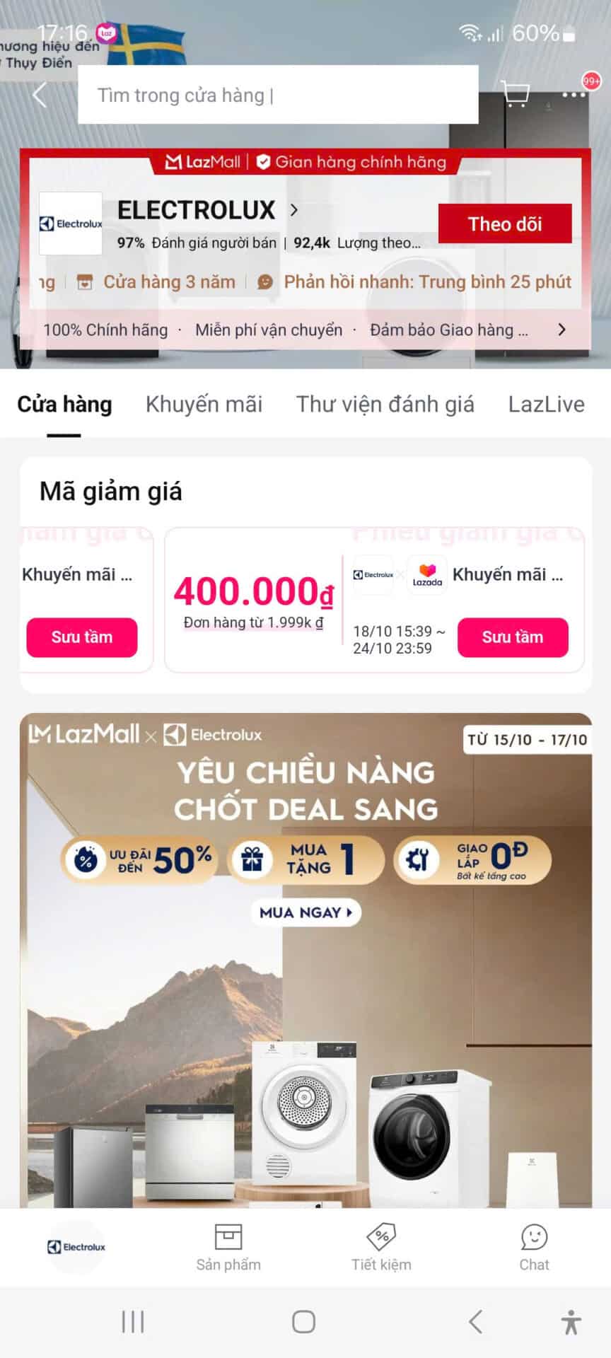 Electrolux mã giảm giá, mã giảm giá Electrolux trên Trùm giảm giá, tổng hợp mã giảm giá điện tử Electrolux hot nhất 2023.