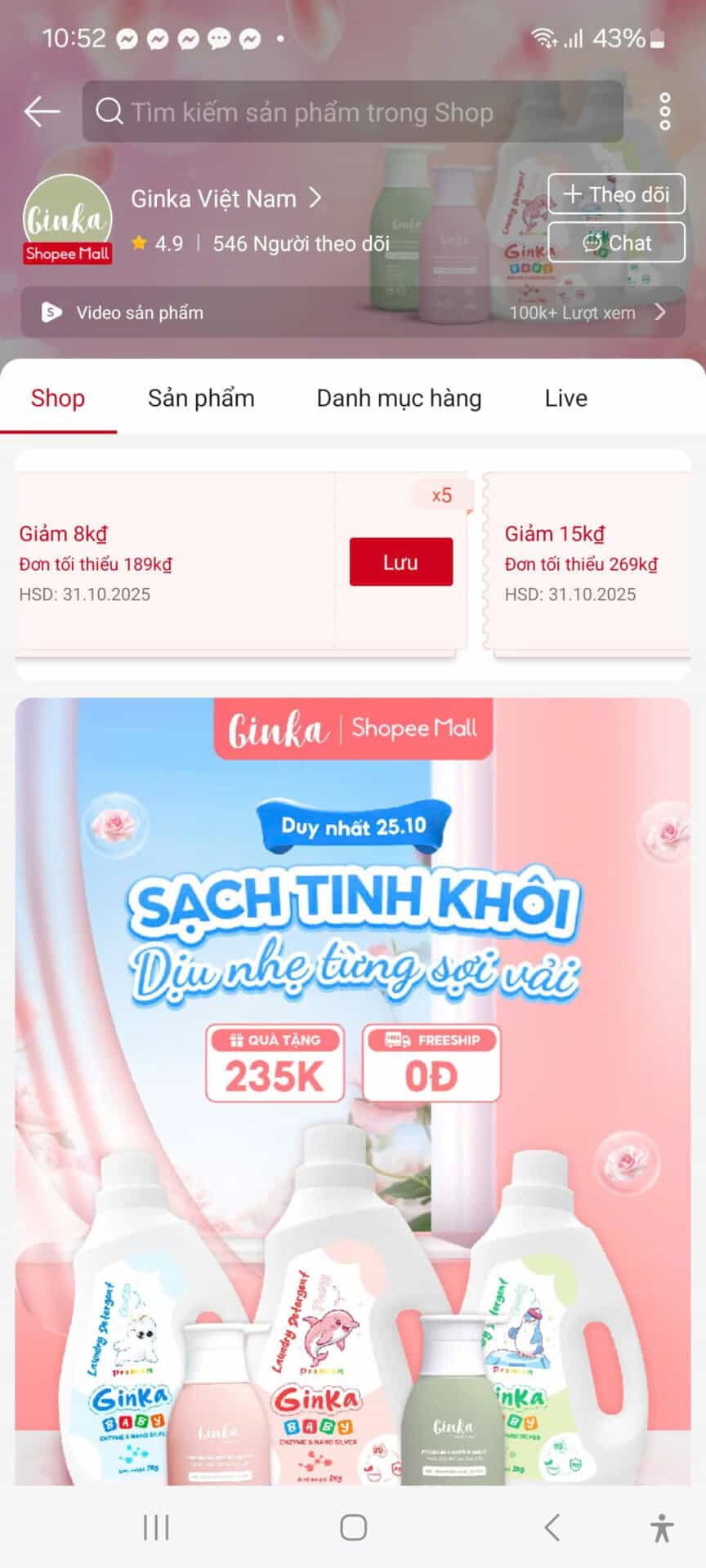 Ginko Việt Nam - Mã giảm giá, khuyến mãi và ưu đãi về sản phẩm chăm sóc sức khỏe, làm đẹp, sữa tắm, dung dịch vệ sinh, và các sản phẩm sức khỏe trên Shopee Mall.