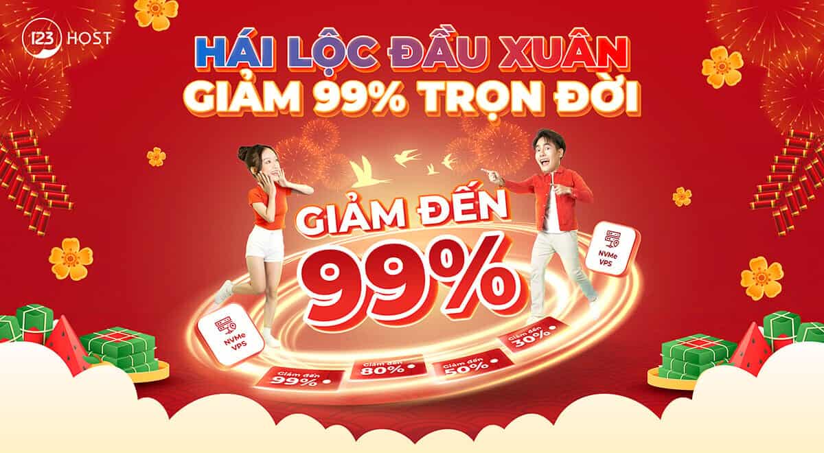 [123HOST] Hái lộc đầu Xuân – Giảm 99% trọn đời