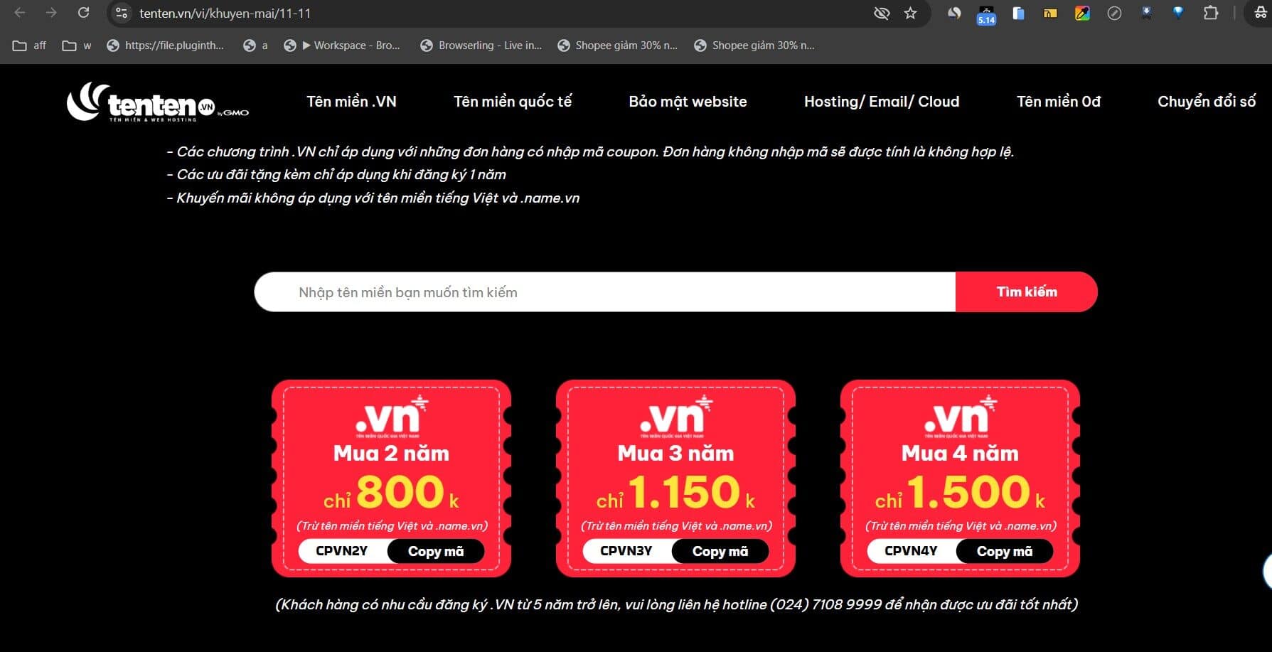 Giảm giá tên miền, mã giảm giá tên miền .vn, ưu đãi mua tên miền quốc tế, mã giảm giá 2, 3, 4 năm tên miền Việt Nam, khuyến mãi tên miền giá rẻ, coupon tên miền .vn, hướng dẫn lấy mã giảm giá tên miền tốt nhất.