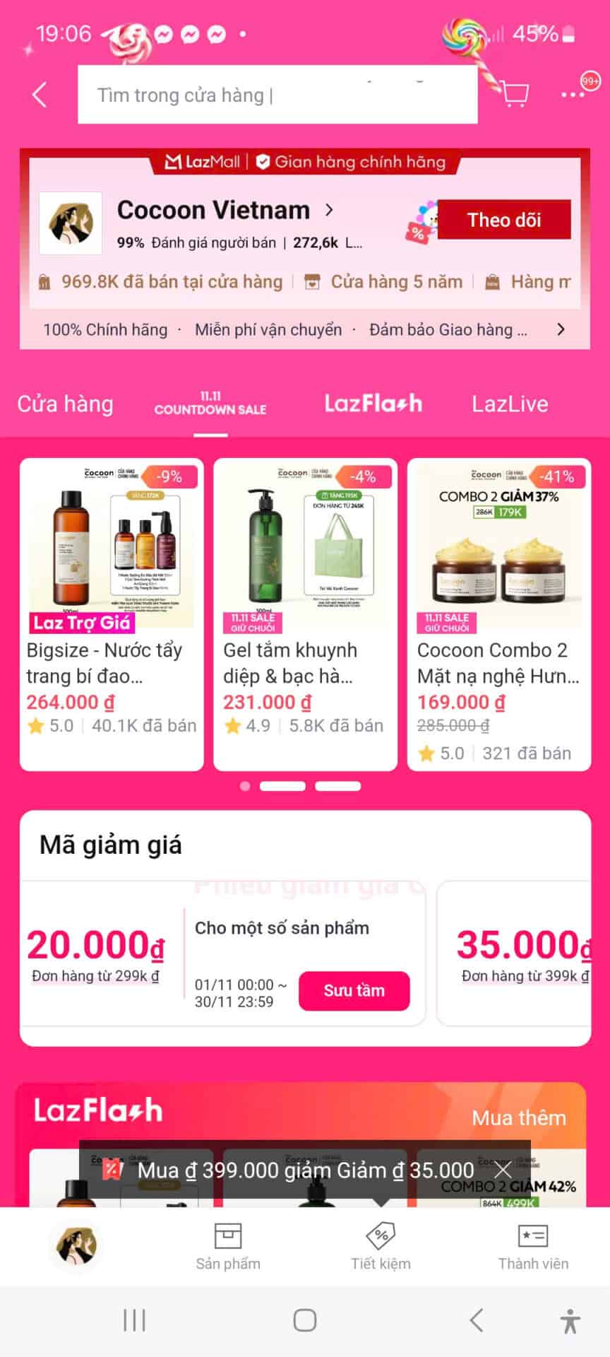 Giảm giá mã khuyến mãi Trùm giảm giá, tổng hợp mã giảm giá các cửa hàng uy tín trên Lazada, Shopee, Tiki, giúp tiết kiệm tối đa cho người dùng mua sắm trực tuyến.