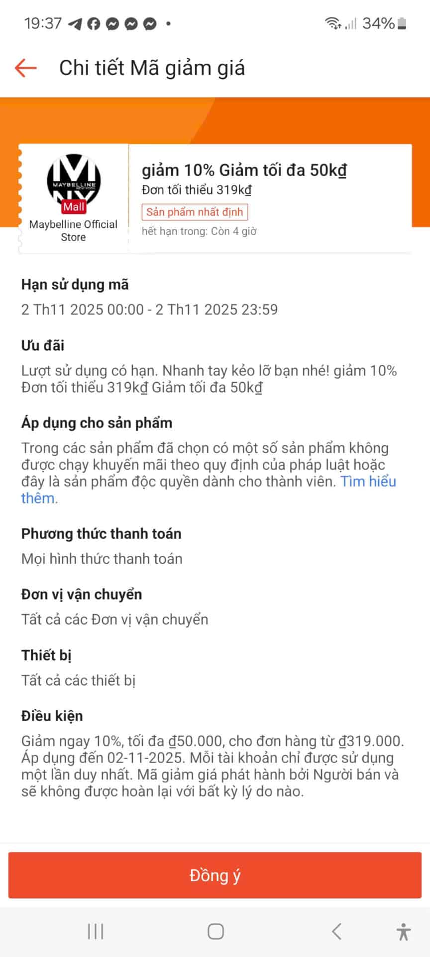 Giảm giá 10% mã giảm giá Maybelline chính hãng, ưu đãi ngày, giảm giá sâu cho sản phẩm làm đẹp, mã khuyến mãi Maybelline, mã giảm giá mỹ phẩm chính hãng tại Trùm giảm giá.