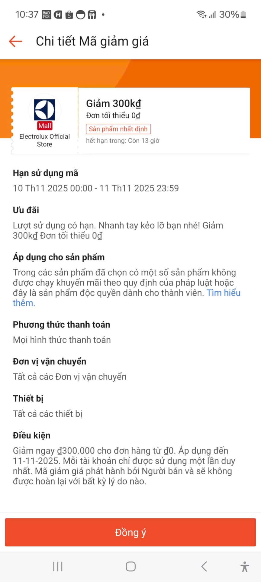 Giảm giá 300k mã giảm giá Electrolux, khuyến mãi mùa lễ hội, ưu đãi giảm giá đặc biệt 2023 từ Trùm giảm giá.