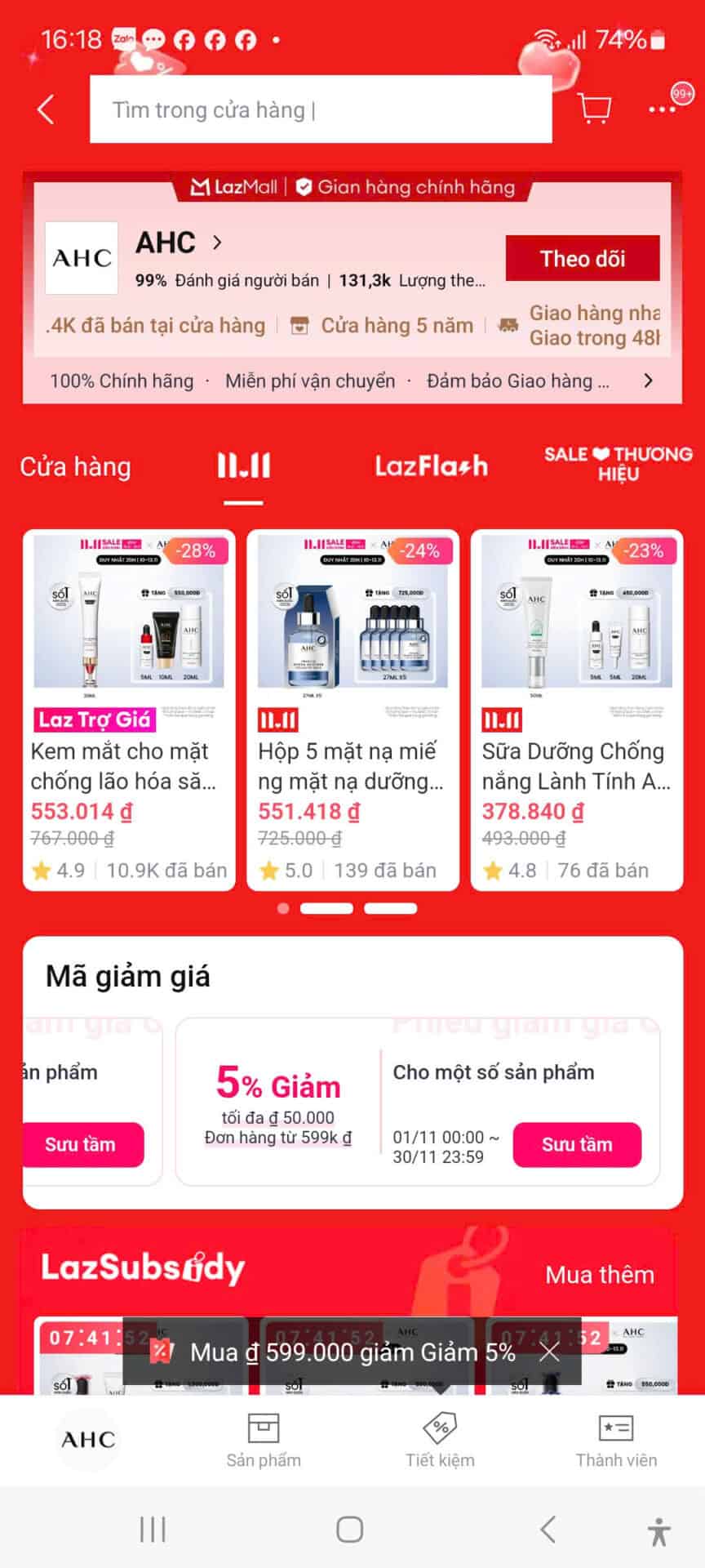 AHC mã giảm giá, coupon giảm giá mỹ phẩm, khuyến mãi làm đẹp, ưu đãi chăm sóc da, giảm giá skincare, mã giảm giá Lazada, mã giảm giá Tặng kèm, giảm giá sản phẩm chính hãng, khuyến mãi hàng hiệu, mã giảm giá chuyên skincare, mã giảm giá bán lẻ, ưu đãi đặc biệt mỹ phẩm cao cấp.