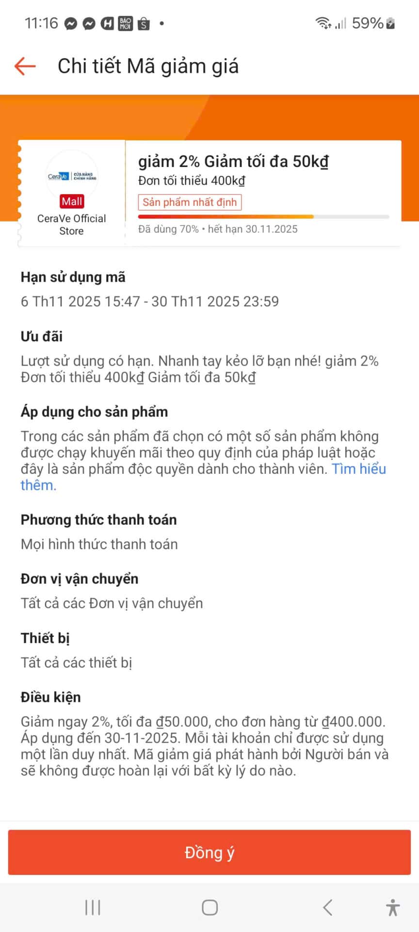Công cụ giảm giá, mã giảm giá 2% tối đa 50k cho sản phẩm của CeraVe, giảm giá hạn chế mua sắm online, khuyến mãi từ trang Trùm giảm giá, tổng hợp mã giảm giá hấp dẫn.