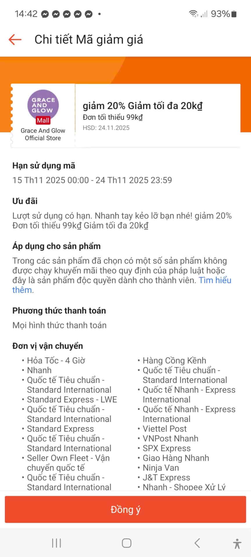 Giảm giá mã giảm giá, giảm 20% tối đa 20k đồng cho sản phẩm, mã giảm giá giảm giá cho khách hàng, mã khuyến mãi Grace and Glow Shop, mã giảm giá thương hiệu Grace And Glow.
