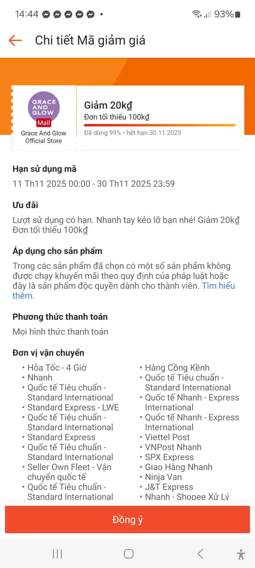 Giảm giá mã giảm giá, khuyến mãi giảm 20k cho đơn hàng từ 100k tại Trùm giảm giá.