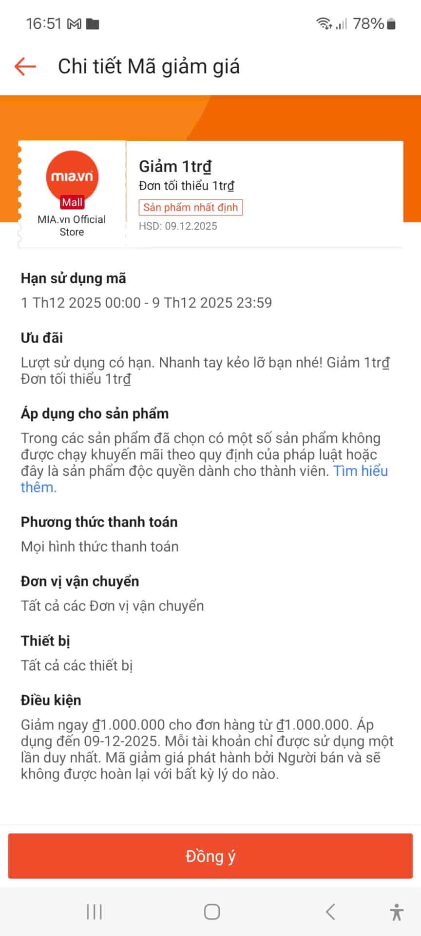 Giảm giá 1.000.000đ mã giảm giá độc quyền trên Trùm giảm giá, tổng hợp mã giảm giá hot nhất, tiết kiệm lớn cho mua sắm online, hạn sử dụng 09.12.2025.