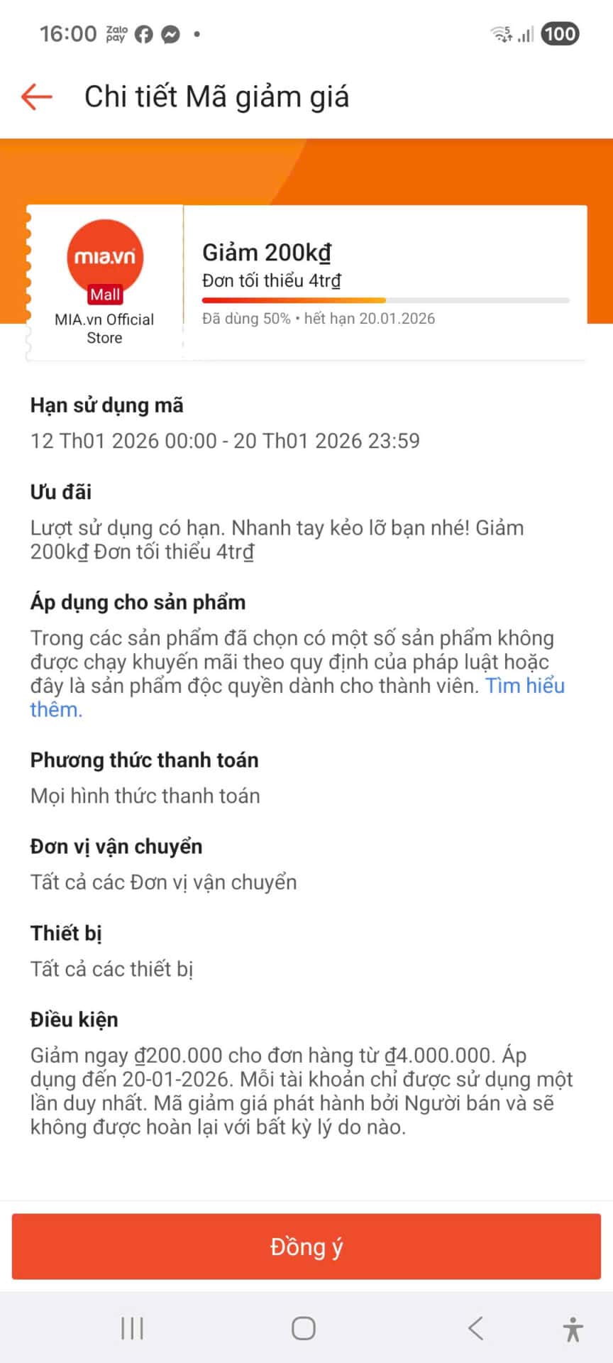 Mã giảm giá 200k đồng cho đơn hàng từ 4 triệu, ưu đãi có hạn, áp dụng cho các sản phẩm tại Mua.vn, thời gian giới hạn đến ngày 20/01/2026, nhanh tay tận dụng mã khuyến mãi giảm giá.